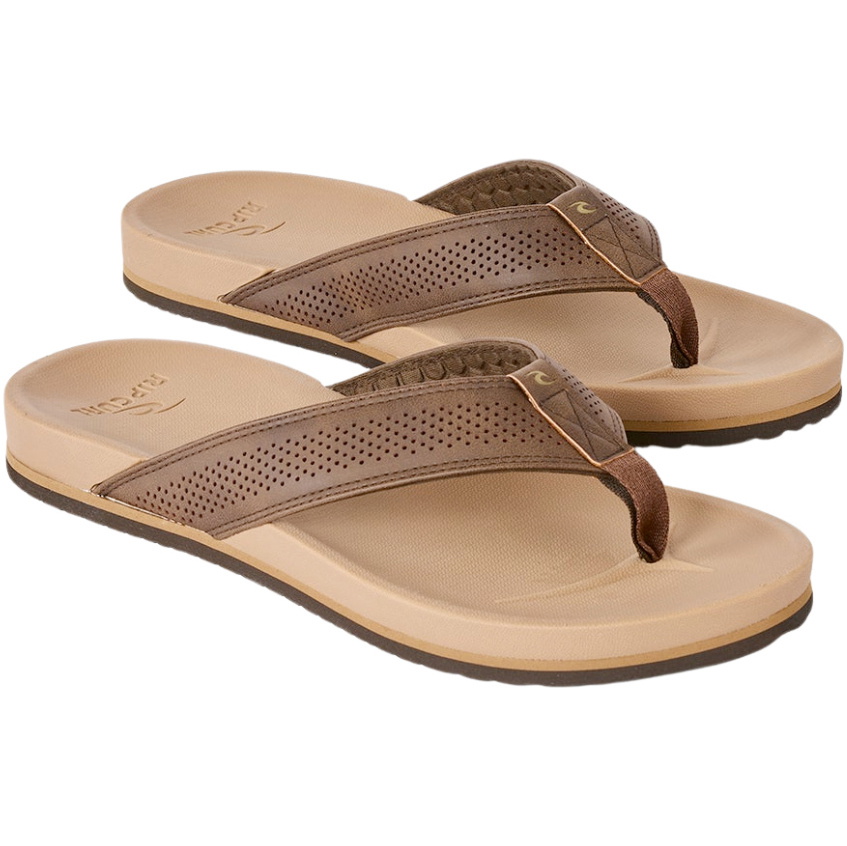 Rip Curl Männer Chiba 2.0 Bloom Open Toe Flip Flops 1BYMOT - Brown / Tan